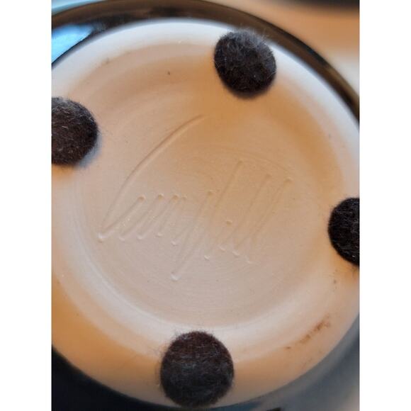 Bill Campbell Artisan Studio Drip Glaze Pottery Bowls Set of 4 Signed - Picture 8 of 10